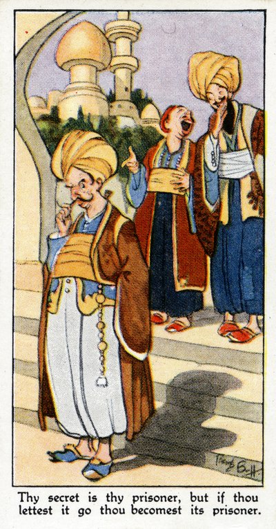 “你的秘密是你的囚犯;如果你让它成为它的囚犯，那么1931年（另见498221） 作者 René Bull